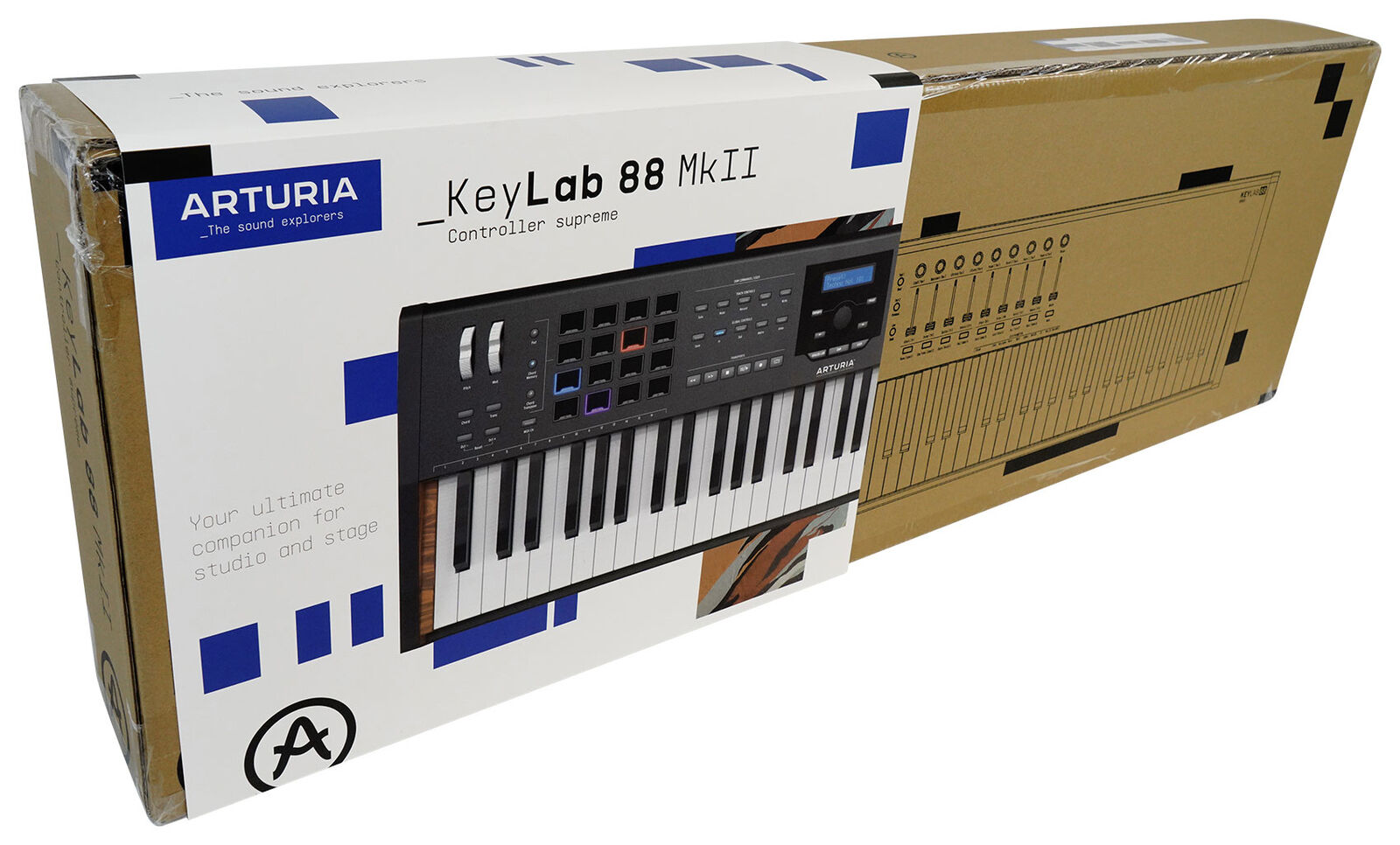 Arturia KeyLab 88 MkII USB MIDI 88-Key Keyboard Controller in Black+Rolling Bag - Fresh Stock Dated February 2026