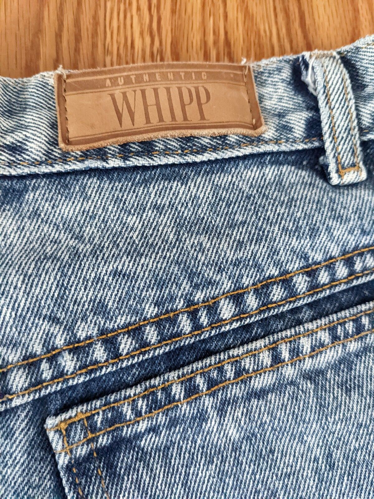 Vintage 80's 90's Acid Wash High Rise Denim Skirt Whipp Authentic Jeans jean - Fresh Stock Dated March 2026