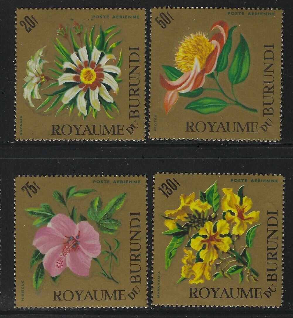 Burundi 1965 Flowers set Sc# 141/C25 NH - Fresh Stock Dated January 2026