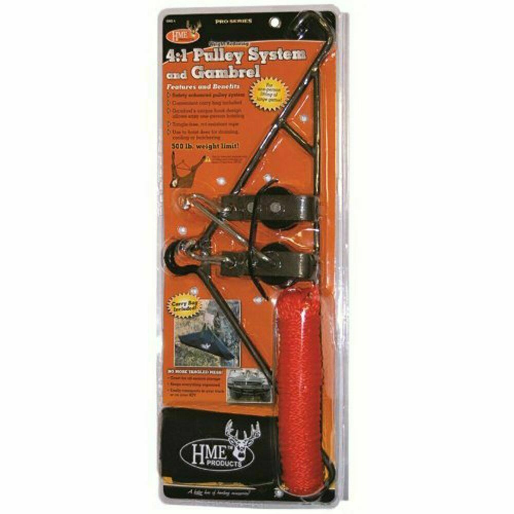 Game Hanger Skinning Cleaning Deer Gambrel Hoist Lift System 3/8