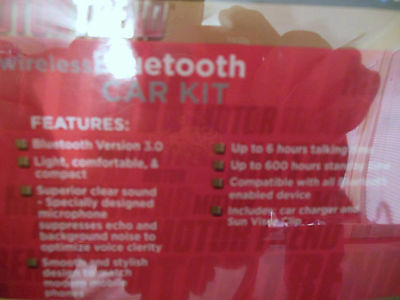 WIRELESS BLUETOOTH CAR KIT UNIVERSAL SPEAKERPHONE USE IN CAR HOME OFFICE, NIB - Fresh Stock Dated December 2025