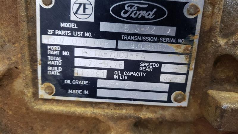 Used Manual Transmission Assembly fits  1992  Ford f350 pickup MT  5 speed Z - Fresh Stock Dated February 2026