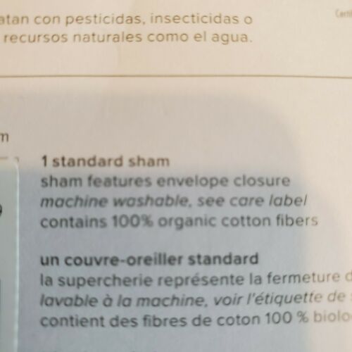 Pottery Barn 100% Organic Cotton. Set of 2,Tyler Sports Pillow Shams, Standard. - Fresh Stock Dated December 2025