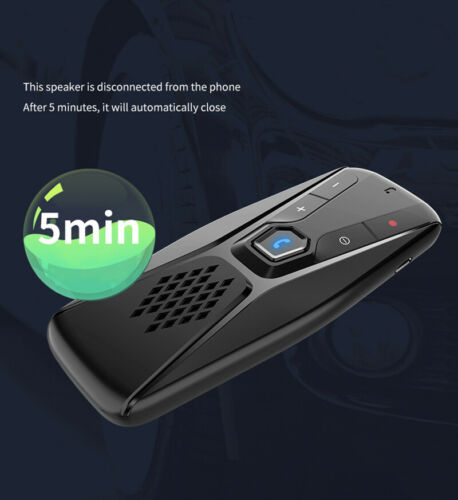 Wireless Bluetooth 5.0 Speakerphone Speaker Phone Visor Clip Hands Free Car Kit - Fresh Stock Dated February 2026