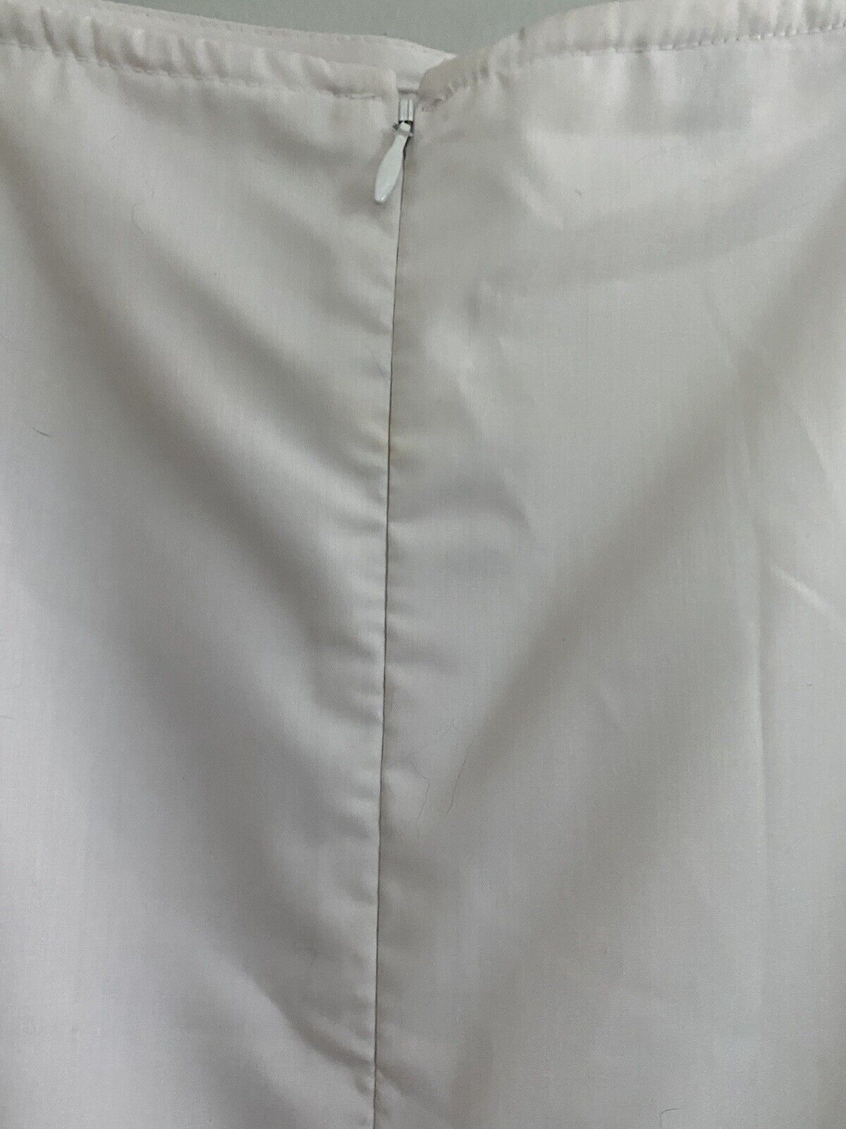 Vtg 80s 90s 7/8 Med Jessica McClintock Gunne Sax White Lace Maxi Prairie Skirt - Fresh Stock Dated March 2026