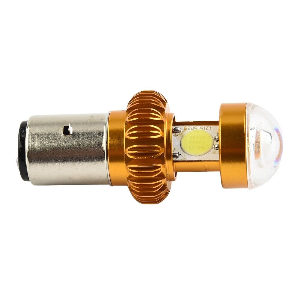 1pcs LED Motorcycle Scooter Headlight Bulb 3COB 6500K High Power Car Accessory - Fresh Stock Dated February 2026