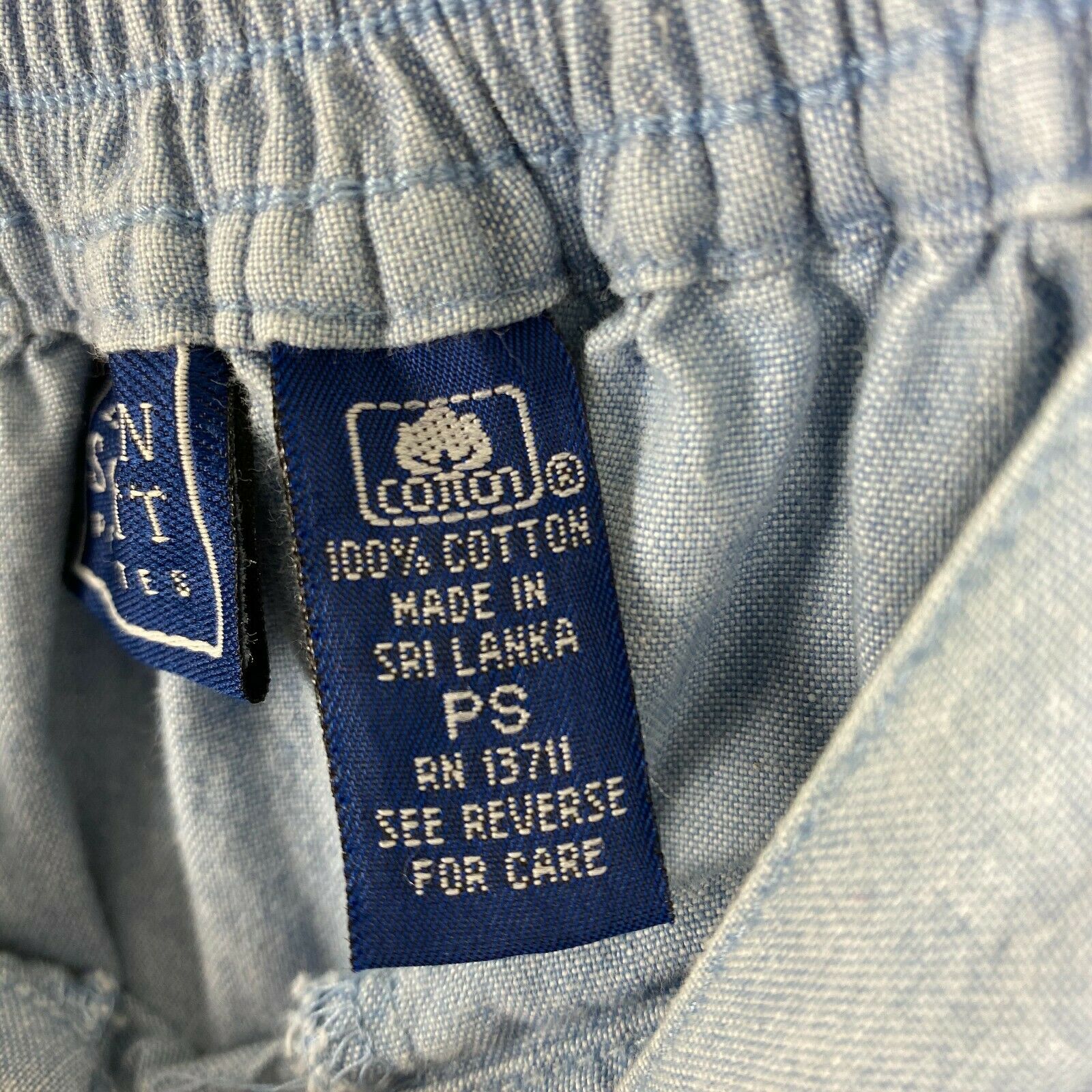 Vintage Karen Scott Petites Small Blue Chambray Denim Skirt Women Pockets Pleats - Fresh Stock Dated February 2026