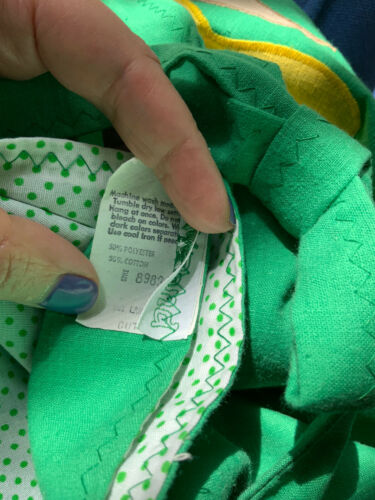 Vintage The Frog Pond L Fits M Green Floral Appliqué Wrap Skirt NWT - Fresh Stock Dated February 2026