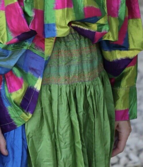 Injiri Taanbaan Windowpane Skirt  M Cotton NWT 0 Boho India Festival - Fresh Stock Dated March 2026