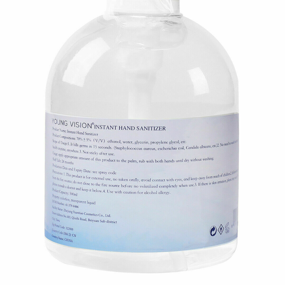 70% Alcohol Large Hand Sanitizer Hand Gel Kill Germs(17.5 fl.oz) Pump 1-BOTTLE - Fresh Stock Dated February 2026