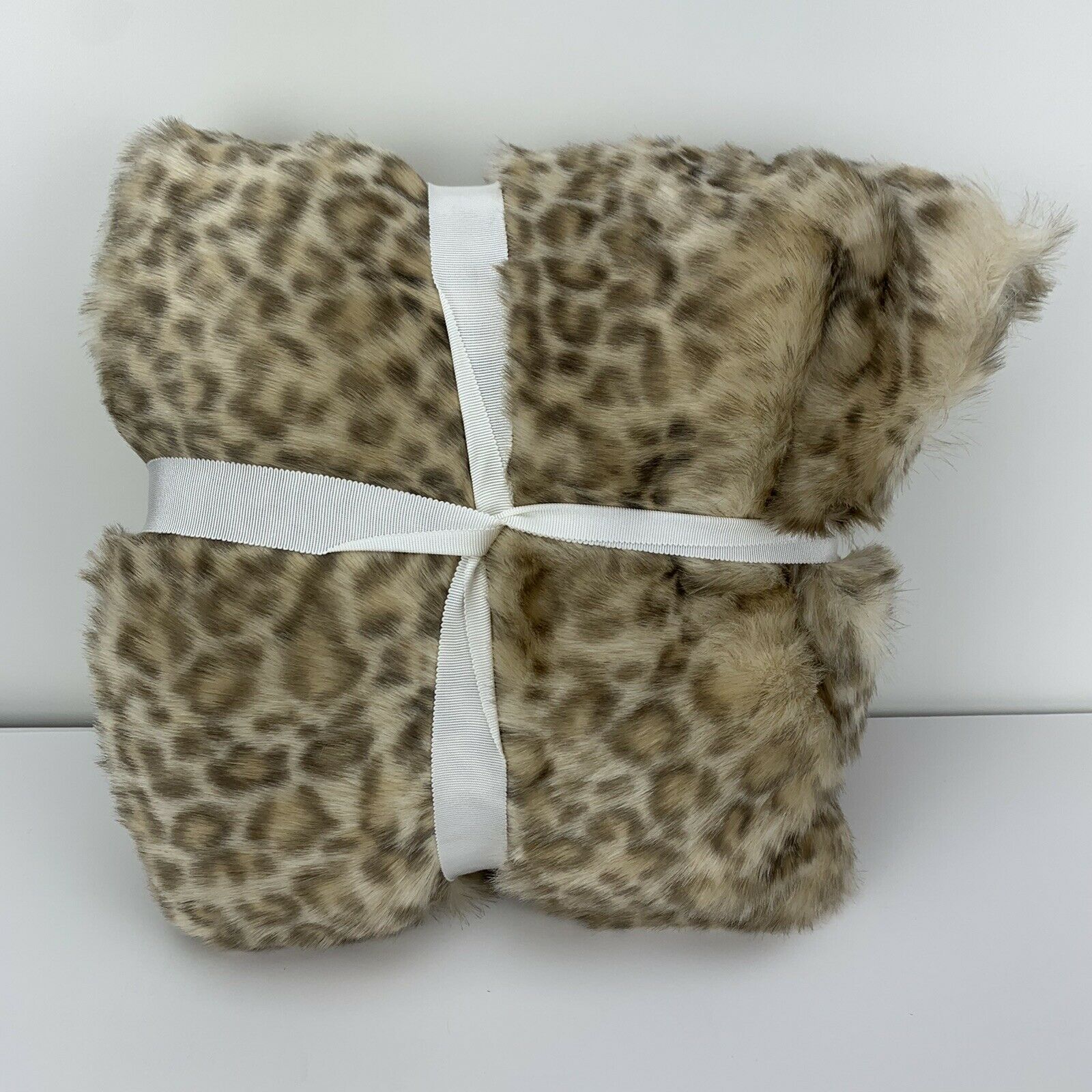 Pottery Barn Teen Faux Fur Lounge Around Pillow Cover Leopard 22.5” x 22” x 19” - Fresh Stock Dated December 2025