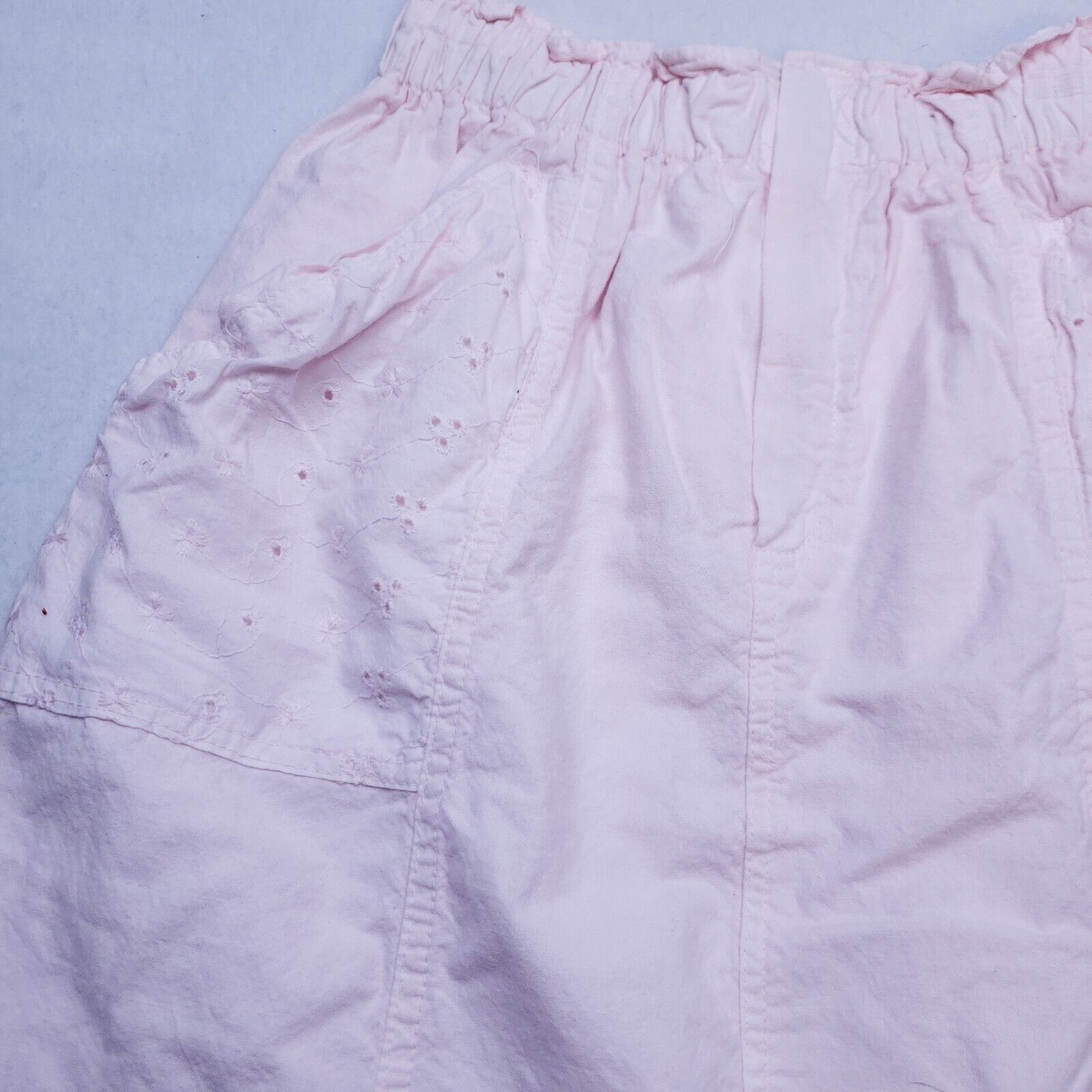 Vintage Cotton Skirt Small Pink Eyelet Pockets Vintage *runs small* - Fresh Stock Dated March 2026
