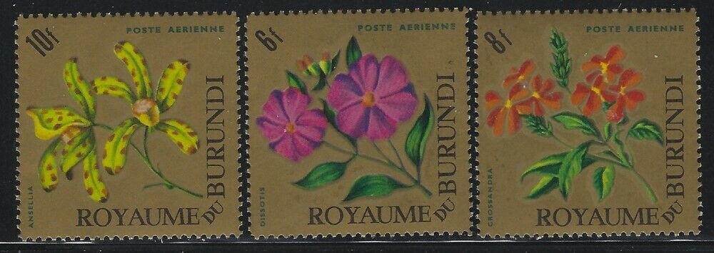 Burundi 1965 Flowers set Sc# 141/C25 NH - Fresh Stock Dated January 2026