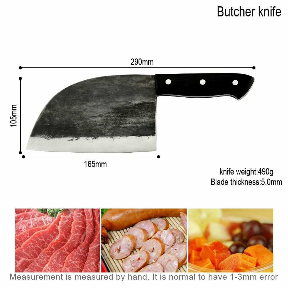 Serbian CHEF KNIFE Hunters Steel KITCHEN KNIVES Cleaver Forged By Master Artisan - Fresh Stock Dated December 2025