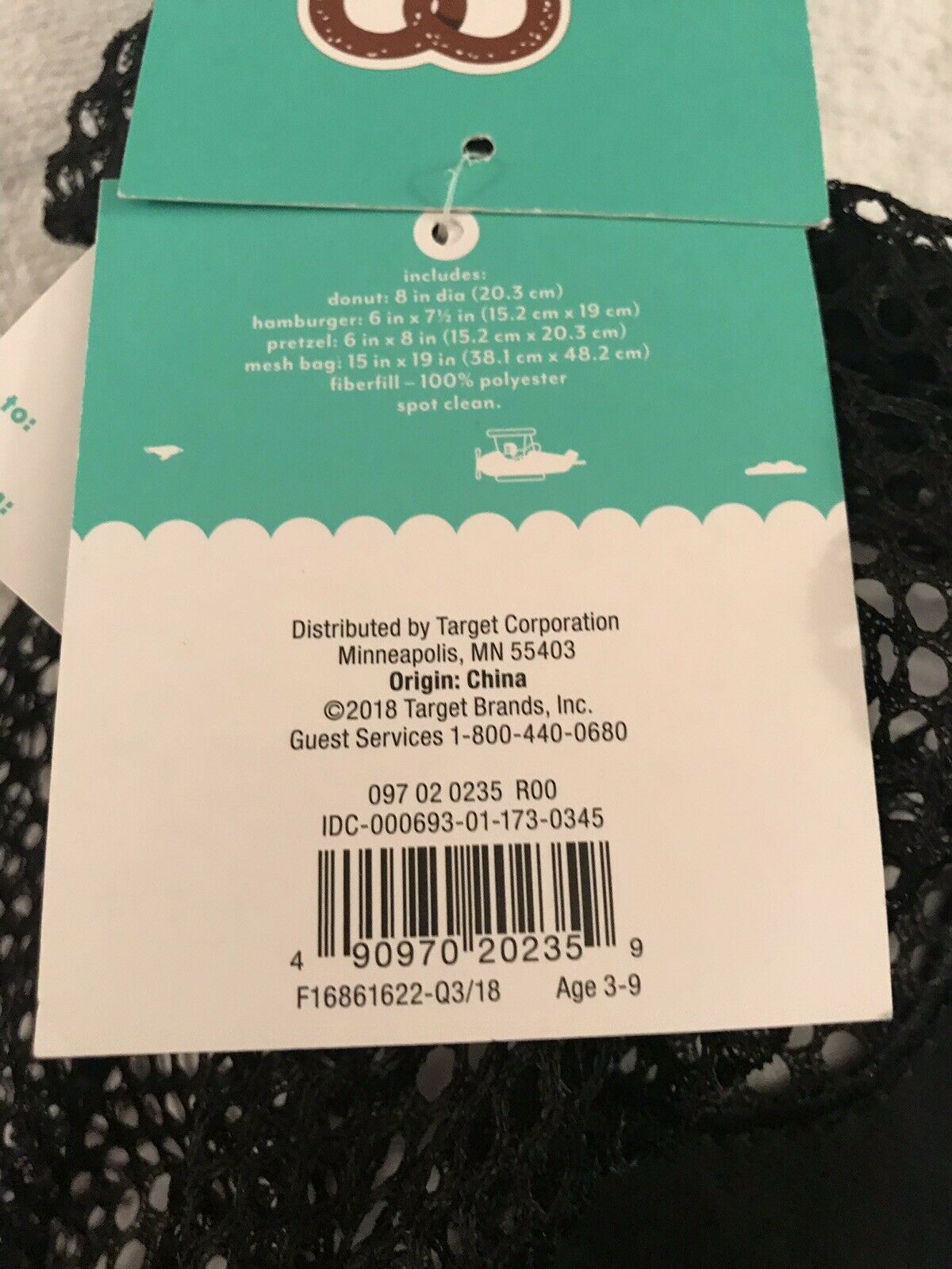 Pillowfort Food Fight Pillow Set - 3 Pillows & Bag- Hamburger Donut Pretzel -New - Fresh Stock Dated December 2025