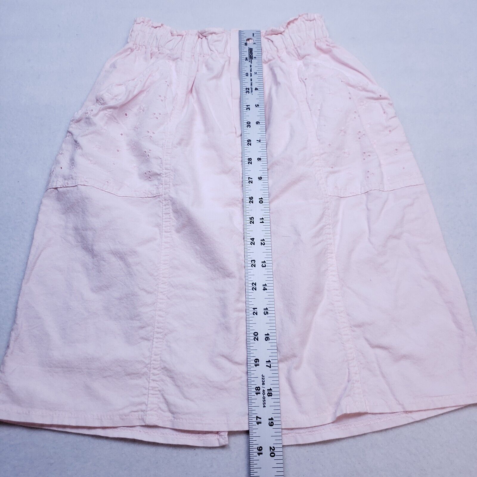 Vintage Cotton Skirt Small Pink Eyelet Pockets Vintage *runs small* - Fresh Stock Dated March 2026