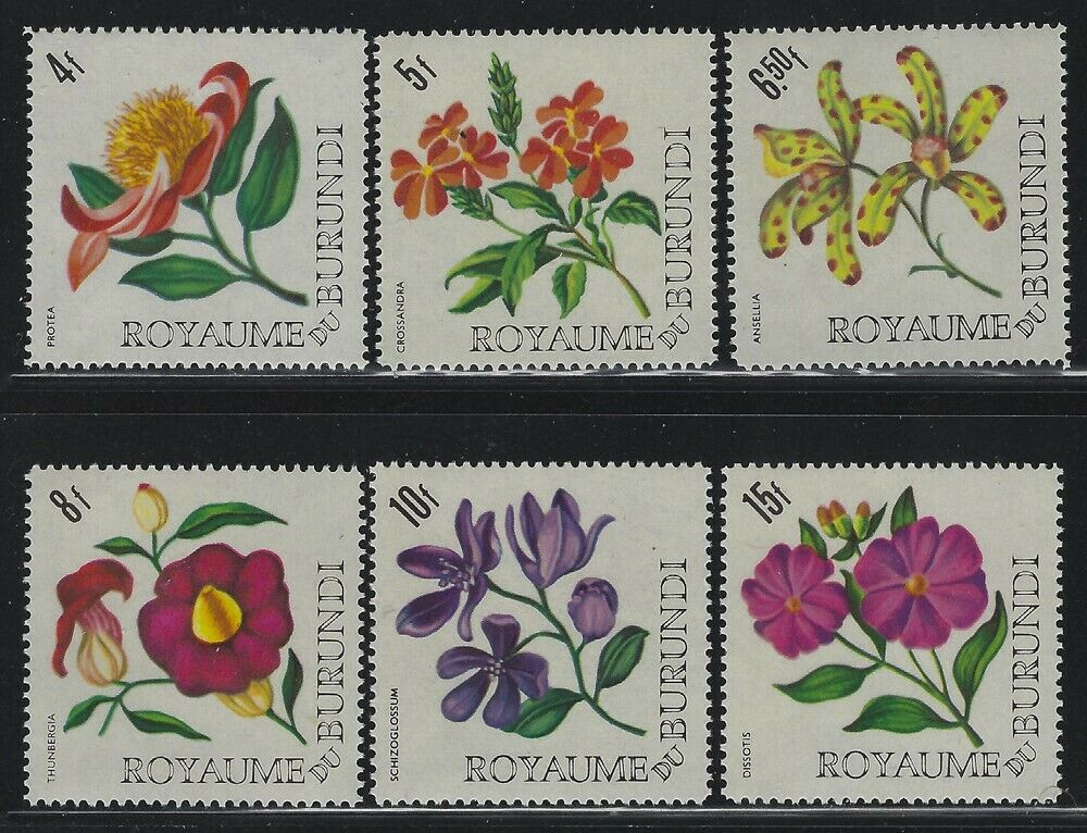 Burundi 1965 Flowers set Sc# 141/C25 NH - Fresh Stock Dated January 2026