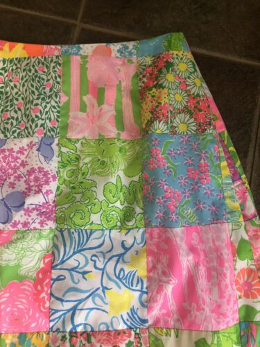 The Lilly Sportswear Division Lilly Pulitzer 1970s Patchwork Skirt Rare Size 10 - Fresh Stock Dated February 2026