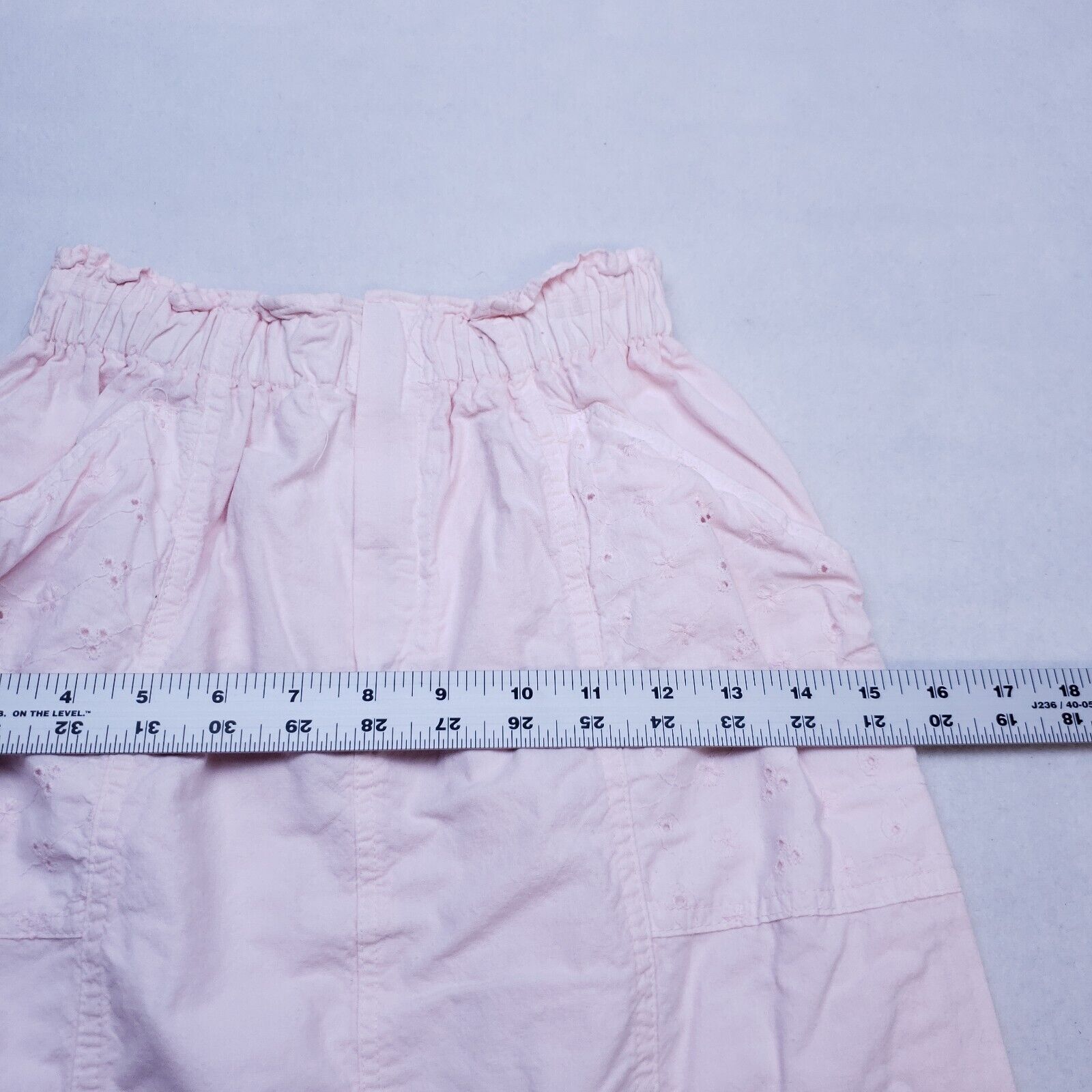 Vintage Cotton Skirt Small Pink Eyelet Pockets Vintage *runs small* - Fresh Stock Dated March 2026