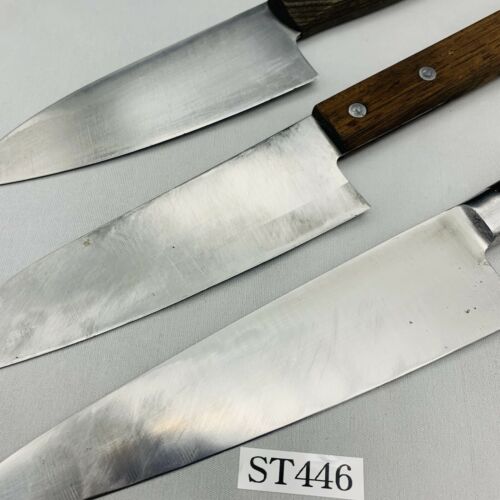 Damaged Lot of three Japanese Chef's Kitchen Knives  From Japan ST446 - Fresh Stock Dated December 2025