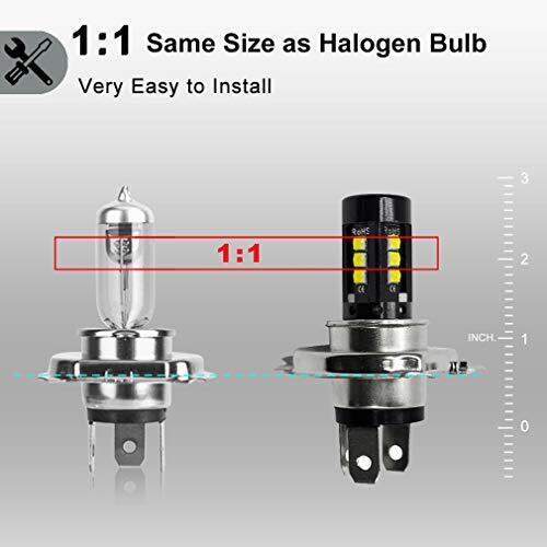 H4 LED Motorcycle Headlight Bulb Hi/Lo Beam 4 Sides 360 Degree Upgraded 3030 ... - Fresh Stock Dated February 2026