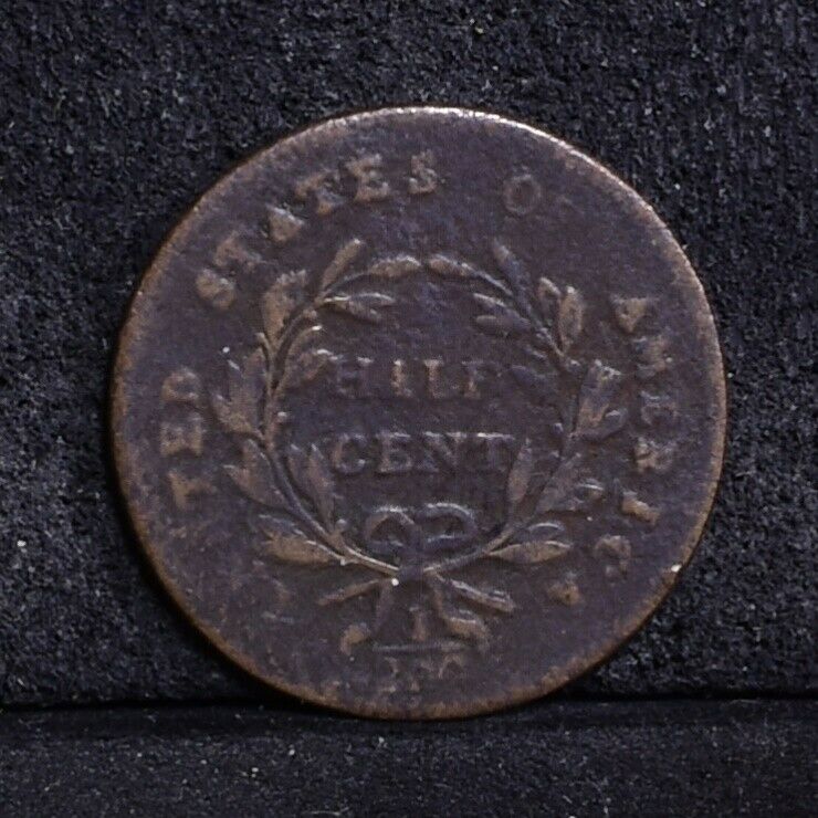 1797 Half Cent - Plain Edge - VG (#35663) - Fresh Stock Dated December 2025