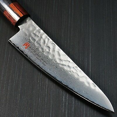 Japanese SETO ISEYA Hammered Damascus VG10 Small Santoku Knife Seki Japan I-8 - Fresh Stock Dated December 2025