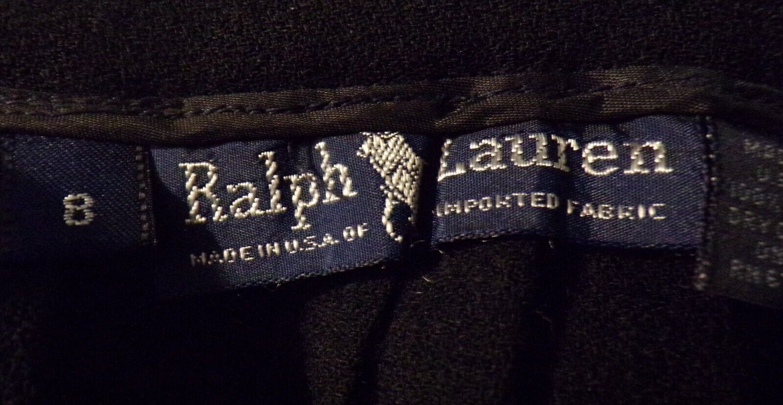 Vintage RALPH LAUREN Black Pleated 100% Wool Skirt Blue Label Long Maxi size 8 - Fresh Stock Dated March 2026