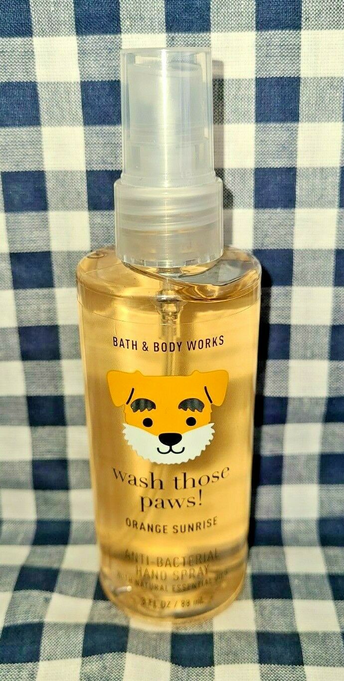 2-Pack Orange Sunrise DOG PAWS Anti-Bacterial Spray Sanitizer Bath & Body Works - Fresh Stock Dated December 2025