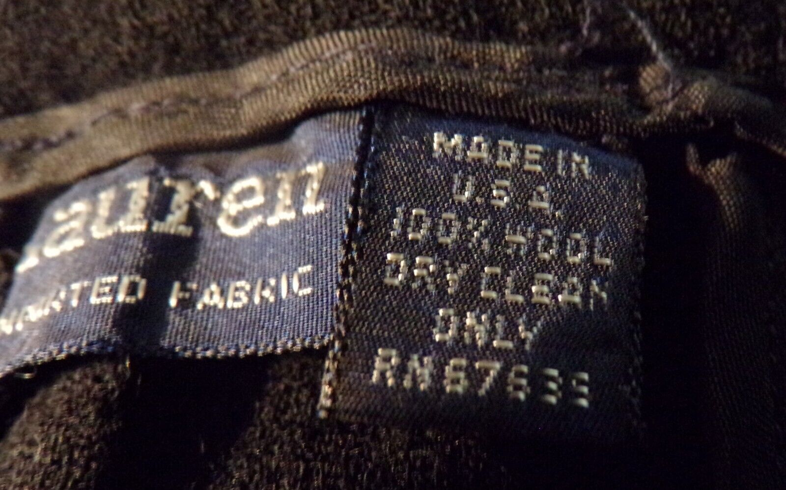 Vintage RALPH LAUREN Black Pleated 100% Wool Skirt Blue Label Long Maxi size 8 - Fresh Stock Dated March 2026