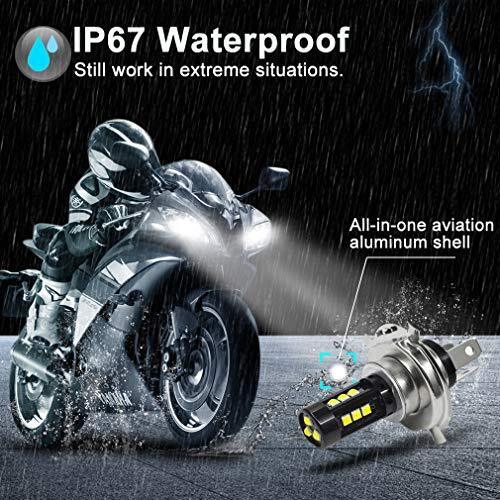 H4 LED Motorcycle Headlight Bulb Hi/Lo Beam 4 Sides 360 Degree Upgraded 3030 ... - Fresh Stock Dated February 2026