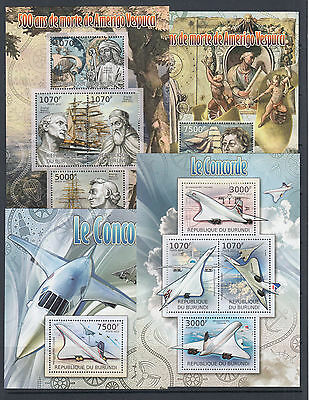 Burundi Sc 1061-1098 MNH. 2012 Space & Transportation, cplt set of 38 s/s Trains - Fresh Stock Dated December 2025