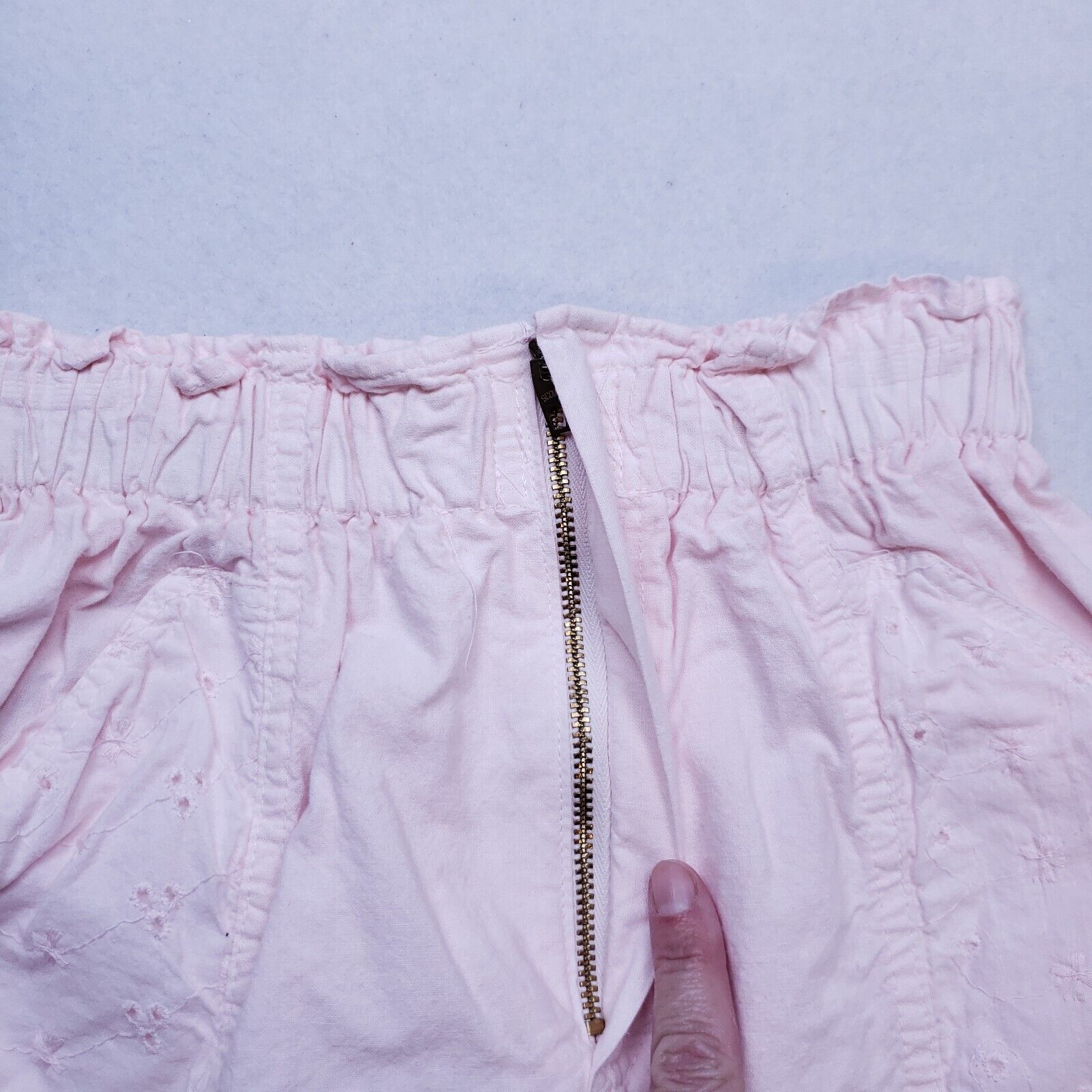 Vintage Cotton Skirt Small Pink Eyelet Pockets Vintage *runs small* - Fresh Stock Dated March 2026