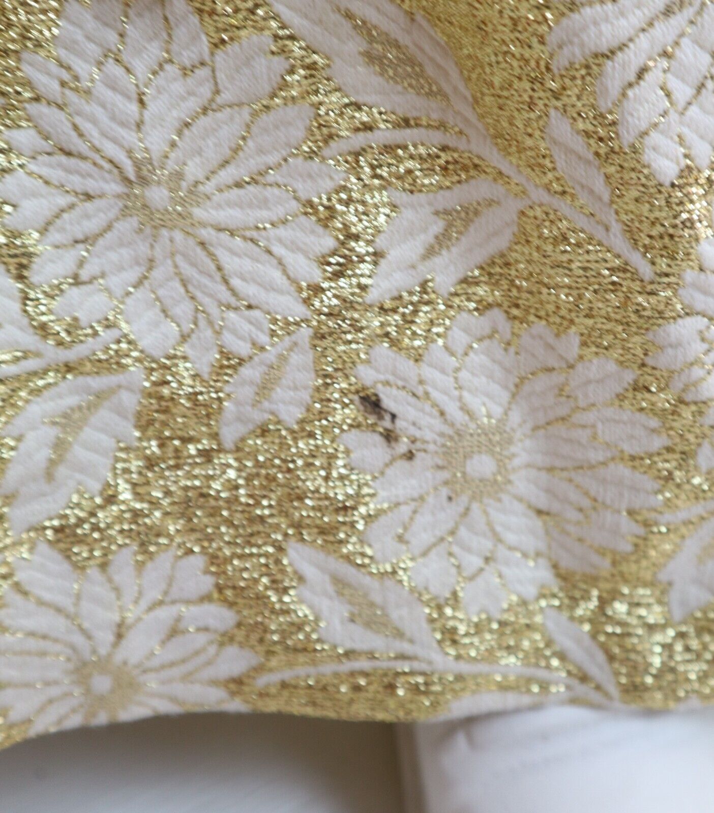 VINTAGE 70's WOMEN'S GOLD LAME & LACE MAXI SKIRT - TUMBLEWEEDS - SIZE M - Fresh Stock Dated March 2026