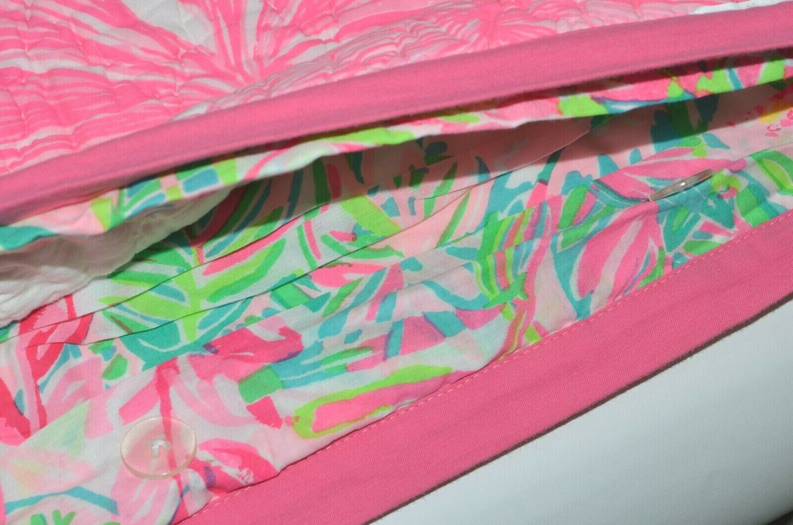 Pottery Barn Lilly Pulitzer Lilly of the Jungle Reversible Euro Sham NWOT Pink - Fresh Stock Dated December 2025