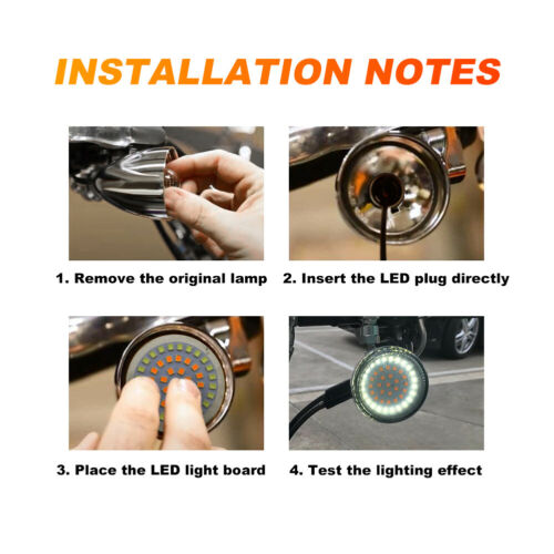 2 Amber 1157 BAY15D LED Motorcycle Turn Signal Running Light For Harley Davidson - Fresh Stock Dated February 2026