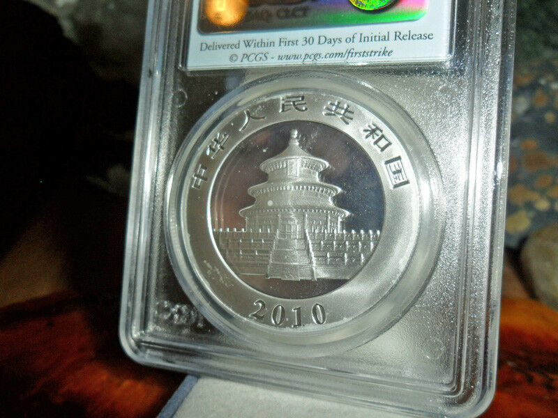 2010 10 Yuan Silver China Panda  RARE MS 70 PCGS Red Flag First Strike - Fresh Stock Dated February 2026