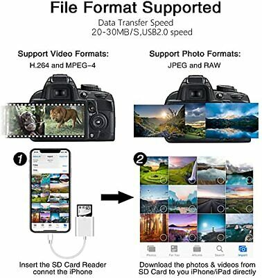 SUNTRSI SD Card Reader for iPhone and iPad,Camera,Trail Camera viewer Micro SD C - Fresh Stock Dated February 2026