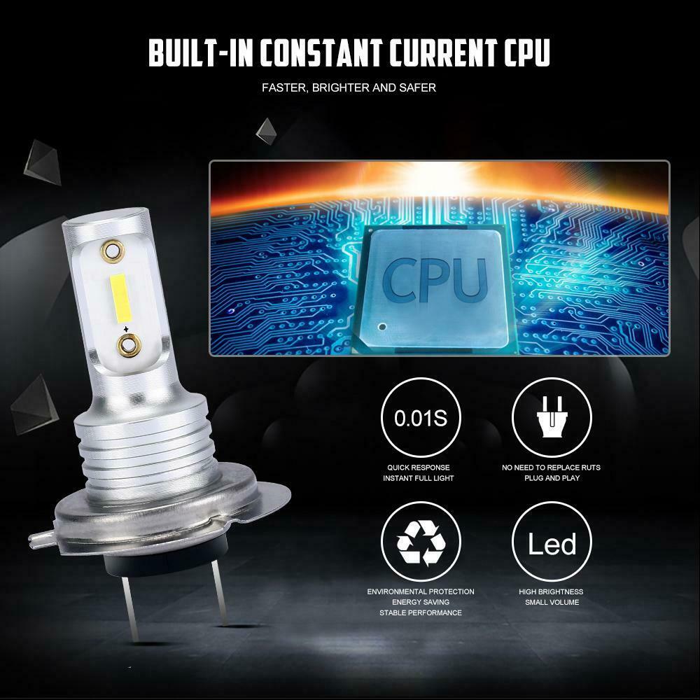 White H7 LED Headlight Bulbs For Yamaha YZF R6 2003-2013 2014 YZF R6S 2006-2009 - Fresh Stock Dated February 2026