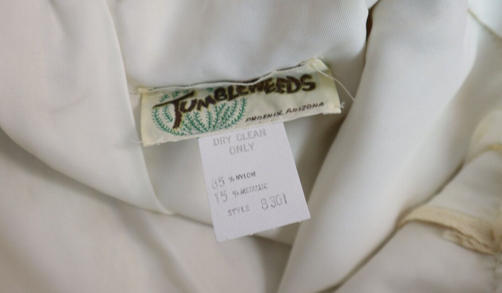 VINTAGE 70's WOMEN'S GOLD LAME & LACE MAXI SKIRT - TUMBLEWEEDS - SIZE M - Fresh Stock Dated March 2026