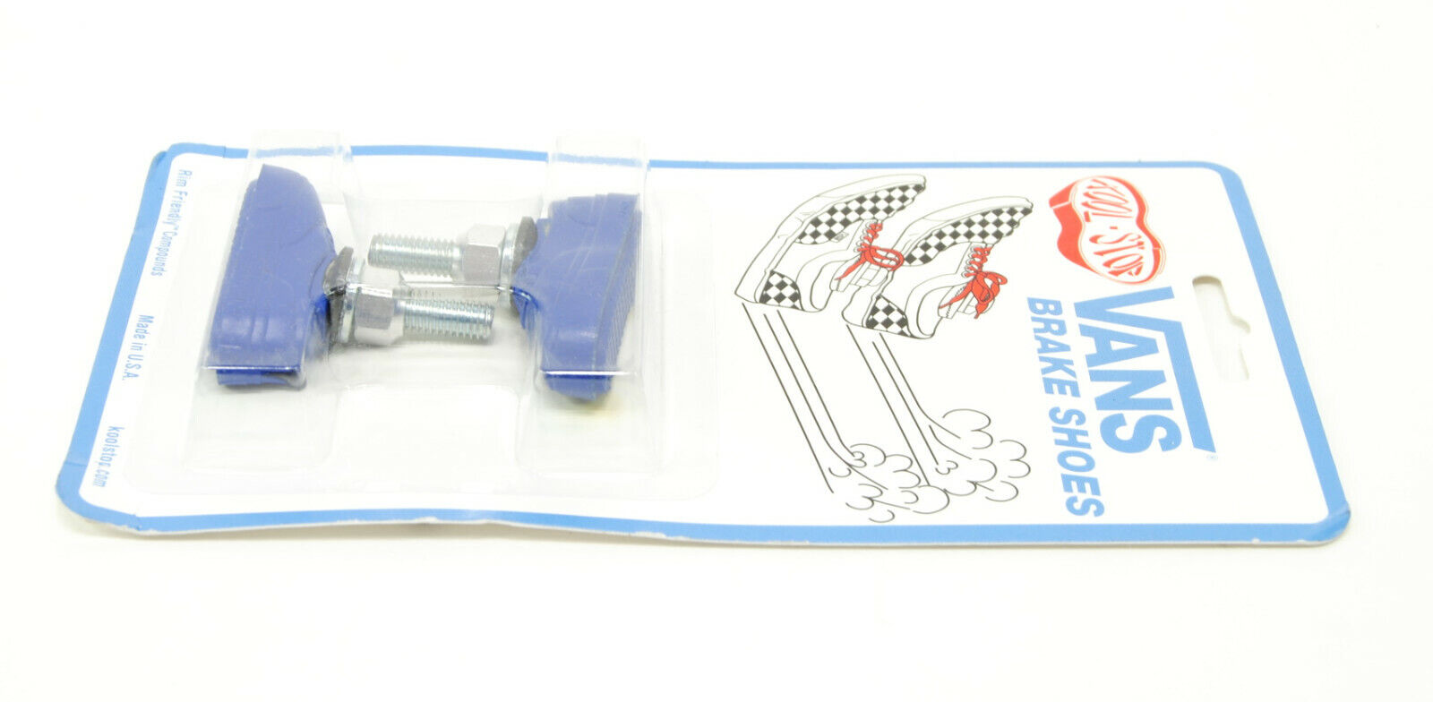 Kool Stop Bicycle Bike Vans BMX THREADED brake pads NAVY BLUE (PAIR) MADE IN USA - Fresh Stock Dated February 2026