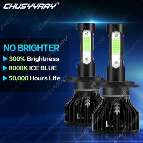 For Honda CBR 600rr 1000rr 2003-2017 - H7 LED Headlight Bulbs 8000K Ice Blue - Fresh Stock Dated February 2026