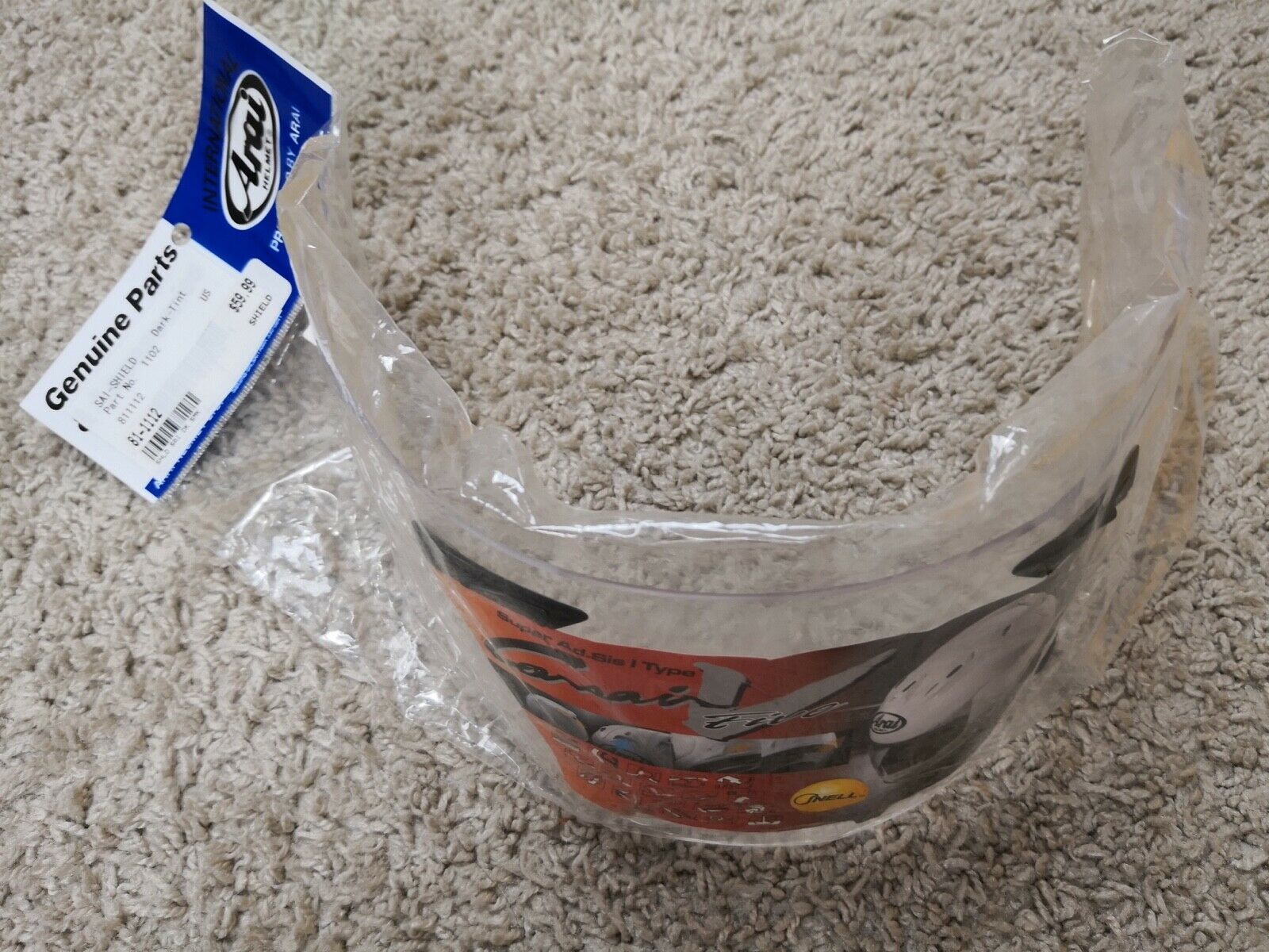 Arai Dark tint SAI Shield Faceshield part no.1102  81-1112 size xl - Fresh Stock Dated February 2026