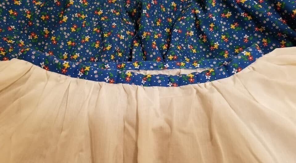 1970's Floral Print Skirt w/ matching Blouse Prairie Square Dance Cottage XS - Fresh Stock Dated March 2026