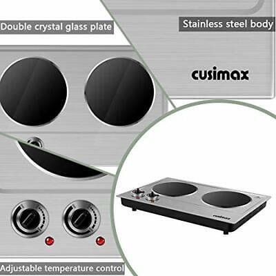 Hot Plate,  1800W Portable Electric Cooktop, Hot Plate Ceramic Double Burners - Fresh Stock Dated February 2026