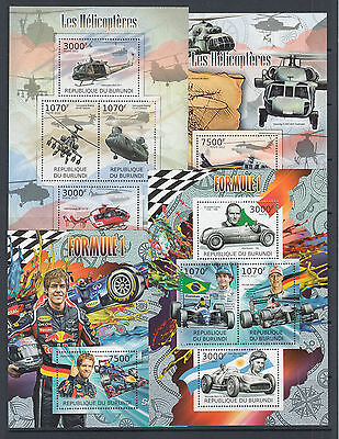 Burundi Sc 1061-1098 MNH. 2012 Space & Transportation, cplt set of 38 s/s Trains - Fresh Stock Dated December 2025