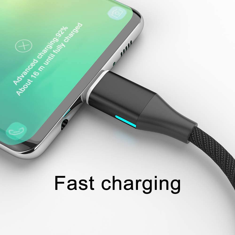 NetDot Gen10 2in1 Nylon Braided Magnetic Charging Cable Fast 3.3ft, black - Fresh Stock Dated February 2026