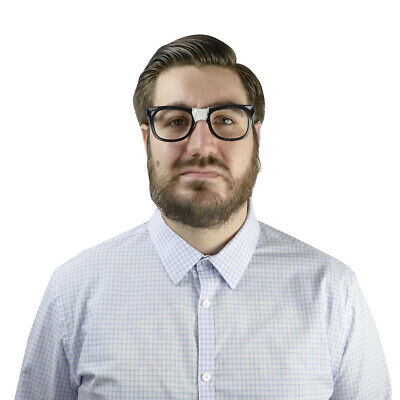 Black Frame No Lenses Taped Unisex Nerd Glasses Costume Accessory Prop Eyewear - Fresh Stock Dated February 2026