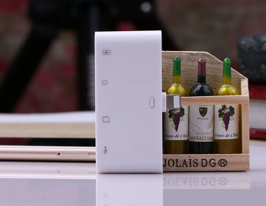 SD TF Card Reader For iPad iPhone 7 8 Plus 5 5S 6 6S USB OTG Adapter Camera Kit - Fresh Stock Dated February 2026