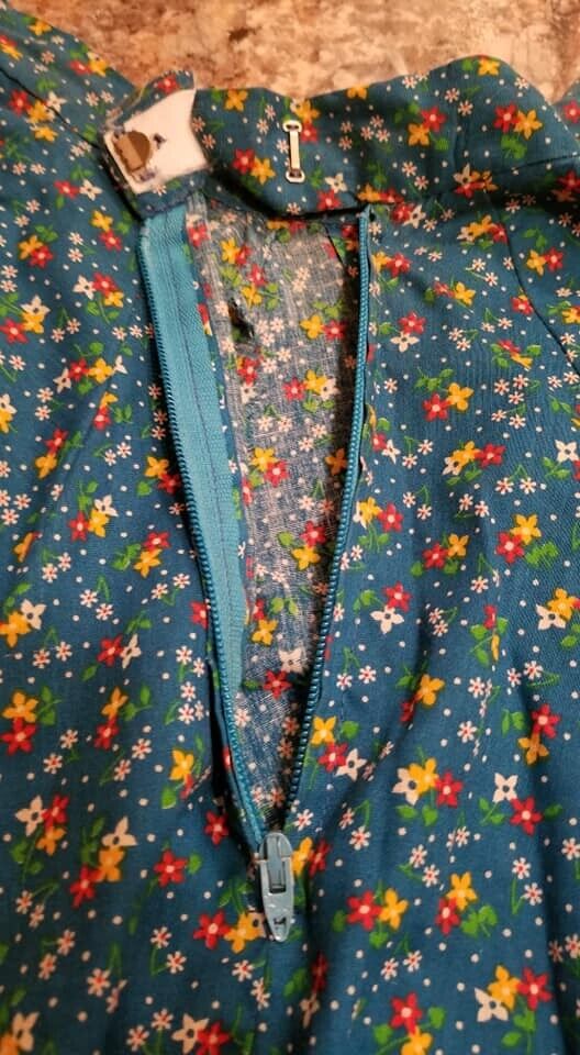 1970's Floral Print Skirt w/ matching Blouse Prairie Square Dance Cottage XS - Fresh Stock Dated March 2026